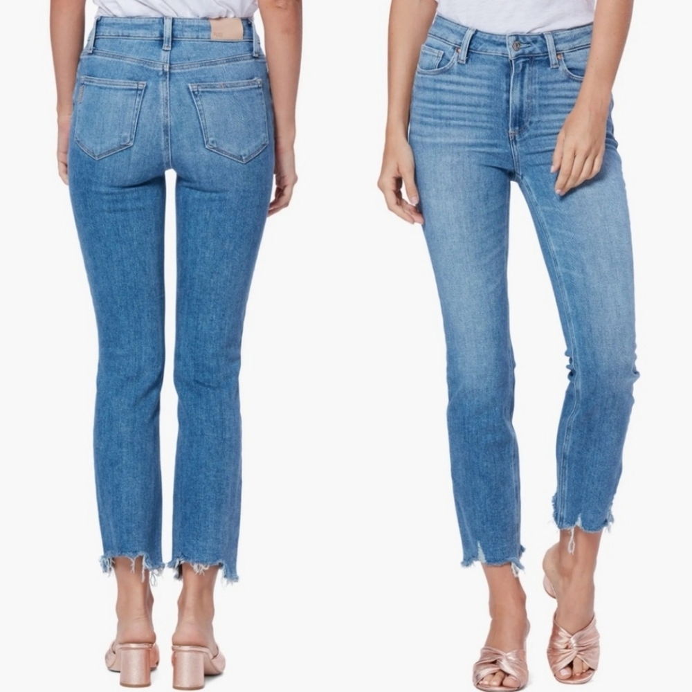 Paige Cindy Mel Wash Jeans with Destroyed Hem Size 26